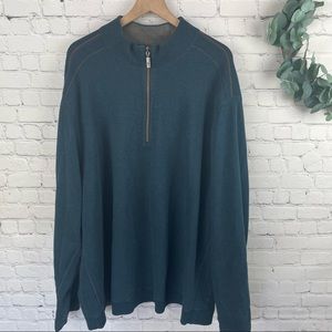 TOMMY BAHAMA Flipshore Reversible 1/2-Zip Pullover Size XXXL - Long